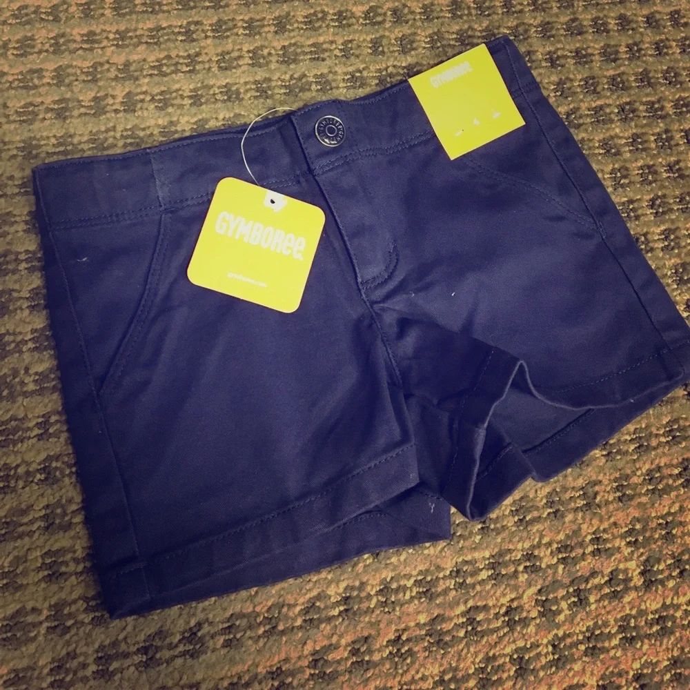 GYMBOREE Girls Twill Shorts Navy Blue Size 4 NEW